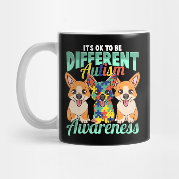 It's OK To Be Different Autism Awareness Puppies by theperfectpresents